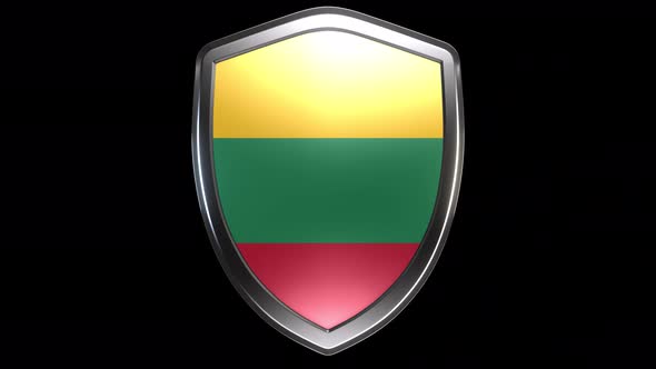 Lithuania Emblem Transition with Alpha Channel - 4K Resolution