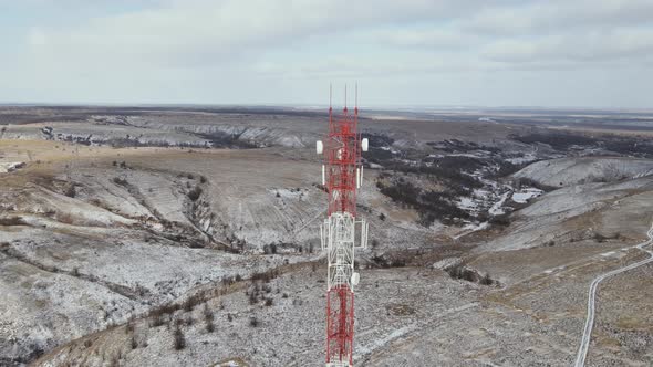 Base Transceiver Station telecom, Wireless Communication Antenna Transmitter.