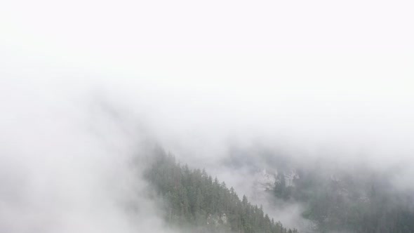 Clouds and Fog Above Mountains
