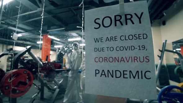 Closed Gym Is Getting Sanitized During Quarantine By the Experts