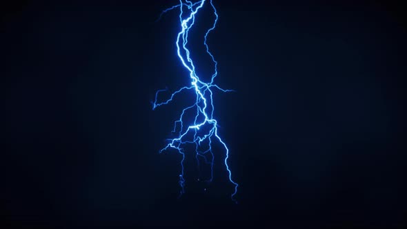 Blue lightning with dark background