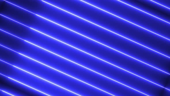 Blue color neon line shining motion bakcground. neon light screen saver. Vd 616