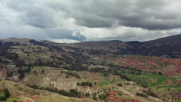 Aerial View of the Andes Mountains