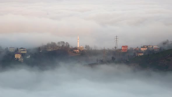 Settlement Above the Fog and Cloud