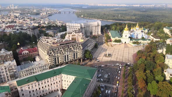 Kyiv, Ukraine Aerial View of the City. Kiev