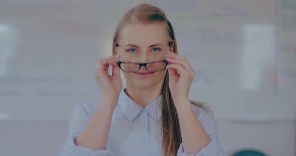 Businesswoman Portrait Looking Into Camera