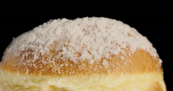 Soft Donut Sprinkled With Powdered Sugar