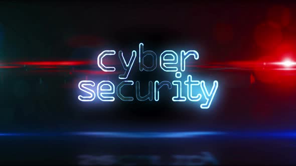 Cyber security neon abstract loopable