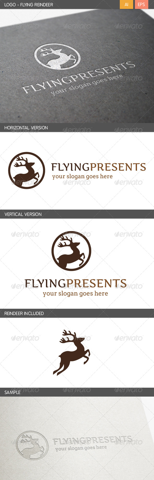 Flying Reindeer Logo