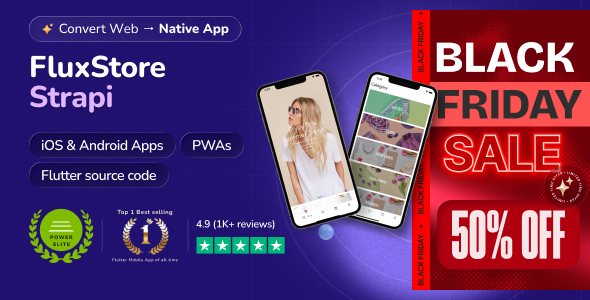 Fluxstore Strapi - Fastest Flutter App + Headless CMS Strapi