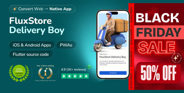 FluxStore Delivery Boy - Flutter App for Woocommerce