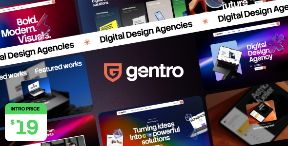 Gentro – Digital Design Agencies WordPress Theme
