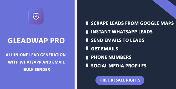GleadWap  All-in-one lead generation with WhatsApp and email bulk sender