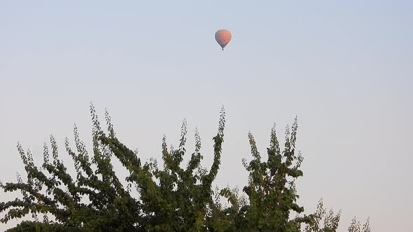 Hot Air Balloon Flying in Sky