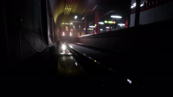 Empty Old Subway Train Station alt