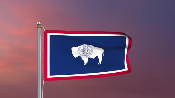 Wyoming Flag 4k