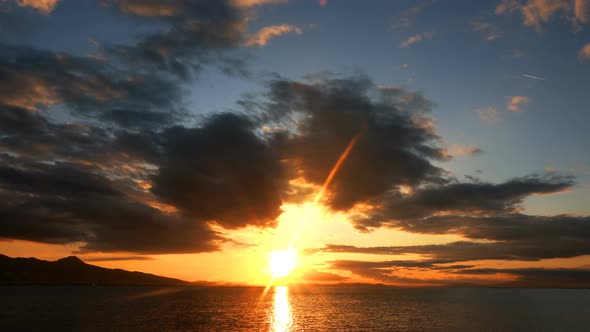 The Sunset And Clouds Time Lapse