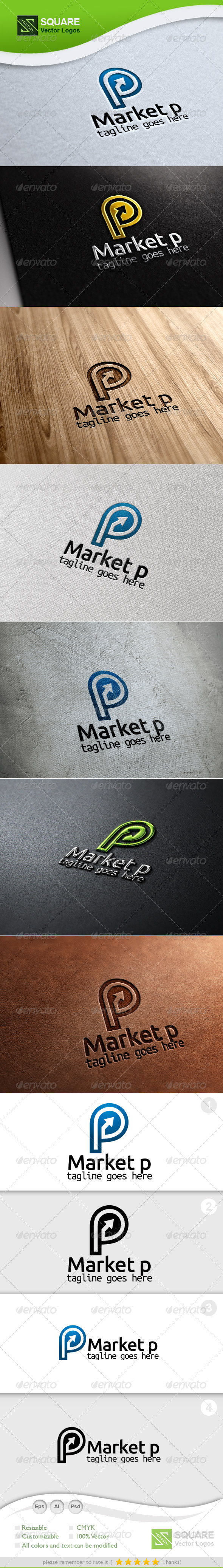 P, Market Vector Logo Template