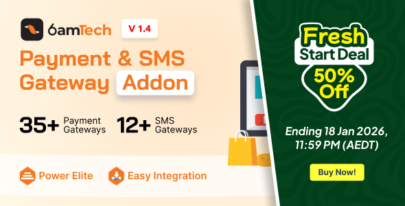 6amTech Payment & SMS Gateway Addon