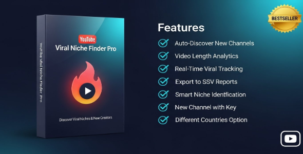 YouTube Viral Niche Finder Pro - Help to Find Your Channel Niche In Seconds