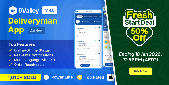 6Valley e-commerce - Delivery Man flutter app
