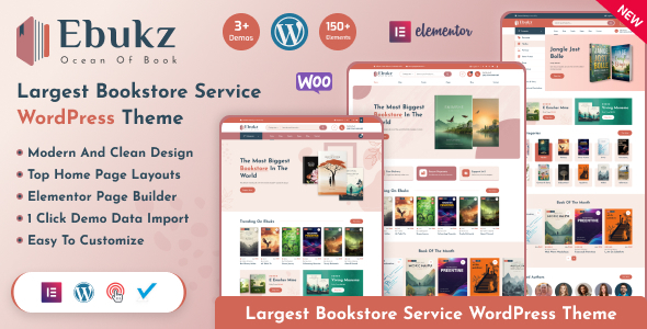 Ebukz - eBook & eReading Shop WordPress Theme
