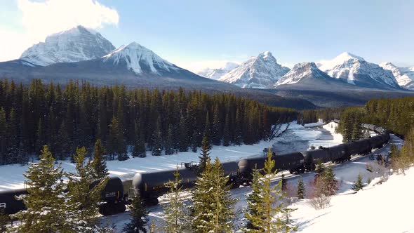 Train Time Lapse In Banff National Park