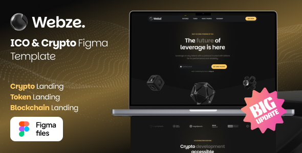 Webze - ICO & Crypto Landing Figma Template