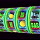 Glossy Multi-Colored Slot Machine Hitting a 77777 Jackpot and Exploding Golden Coins - VideoHive Item for Sale