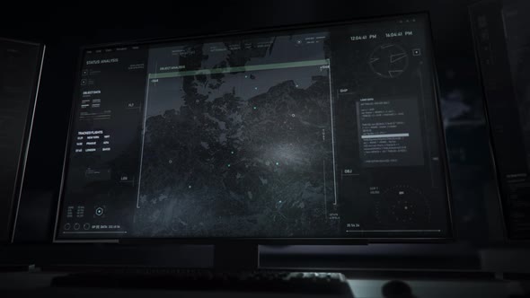 Spying tech scanning the aviation space for information about the target plane alt