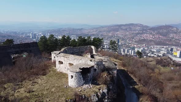 Aerial Shot Of Abandoned Buildings   2