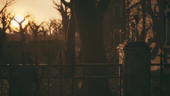 Old Abandoned House at Sunset