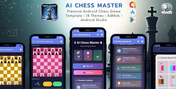 AI Professional Chess Game Template - AI, AdMob, GDPR, Full Source