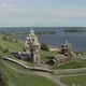 a Cinematic Shot From the Air Around the Wooden Walkway of Kizhi - VideoHive Item for Sale