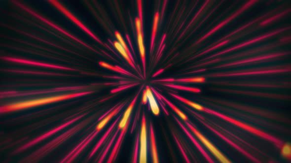 Abstract Neon Glow Light Speed Animation Colorful Light Trails 4K Seamless Loop Tunnel