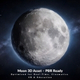 Realistic Moon 3D Model – Low Poly + PBR Textures - 3DOcean Item for Sale