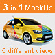 3in1 Car Branding Mock Up - GraphicRiver Item for Sale
