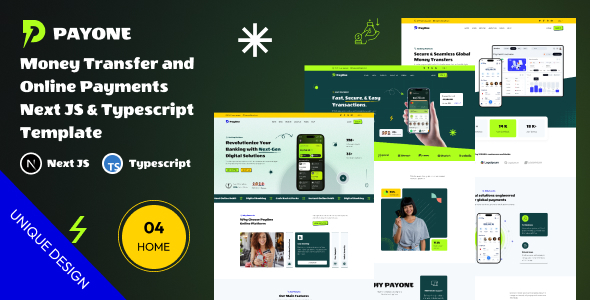 PayOne - Next Js - Money transfer & online payments Template With Typescript