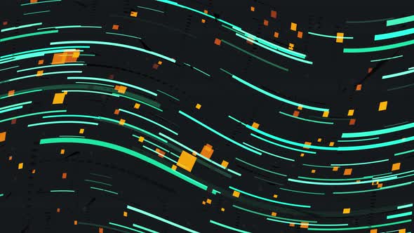 Abstract background with animation moving of lines