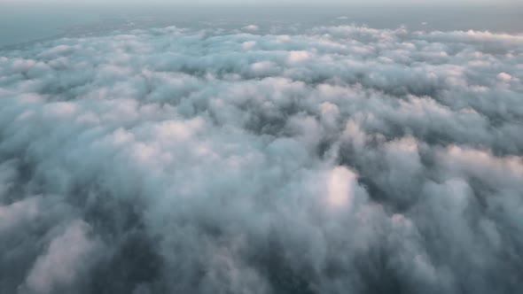 Airplane Window View at Sunset