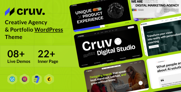 Cruv - Creative Agency & Portfolio WordPress Theme