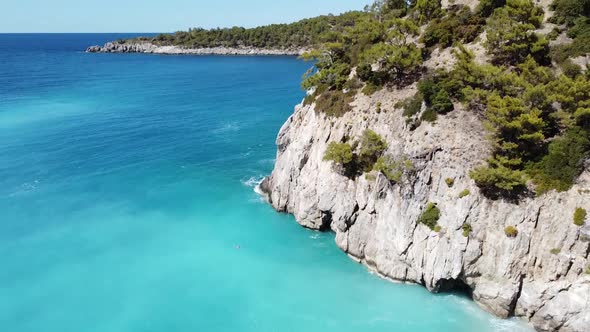 The incredible Paradise beach, a true paradise in Turkey. Located on the famous coast of the Lycian