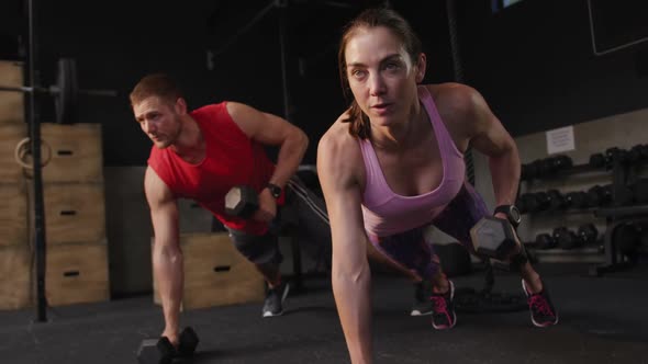 Cross training at a gym