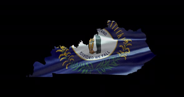 Kentucky state flag waving animation background