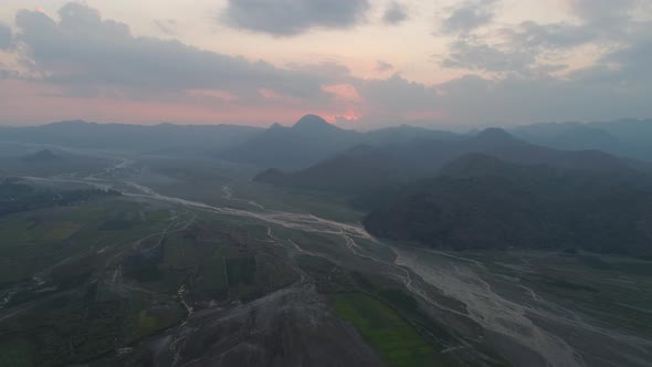 Mountain Landscape at Sunset