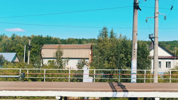 A Landscape of a Village - Shooting From the Train - Coming Closer To the Train Station