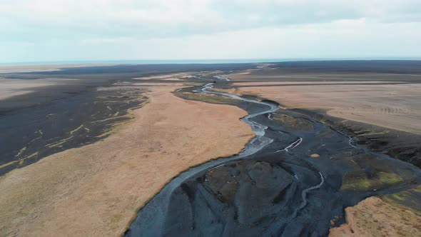 River in deserted countryside