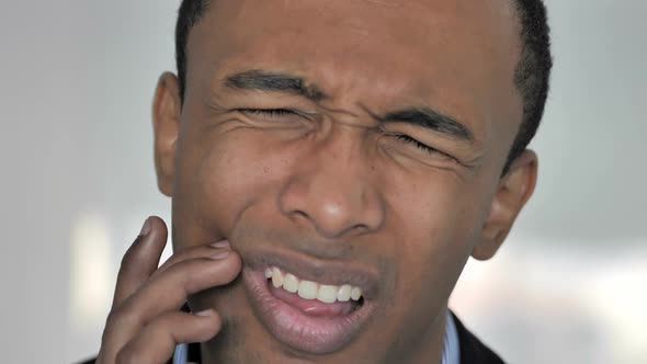 Toothache Close Up of Man with Tooth Infection