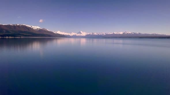 Lake Pukaki with Southern Alps