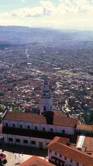 Mountain Monserrat Bogota Colombia Vertical Footage